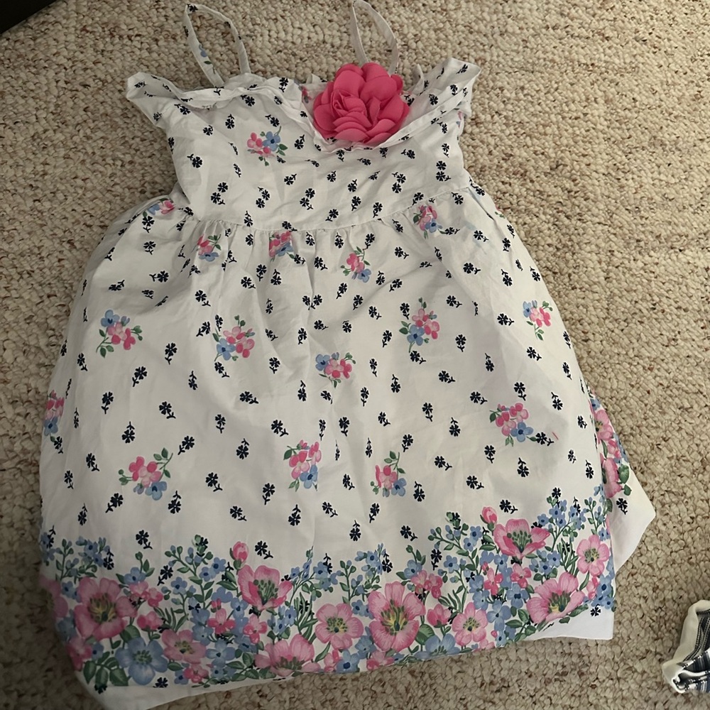 Janie and Jack girls 3 floral spring Easter  flower dress
